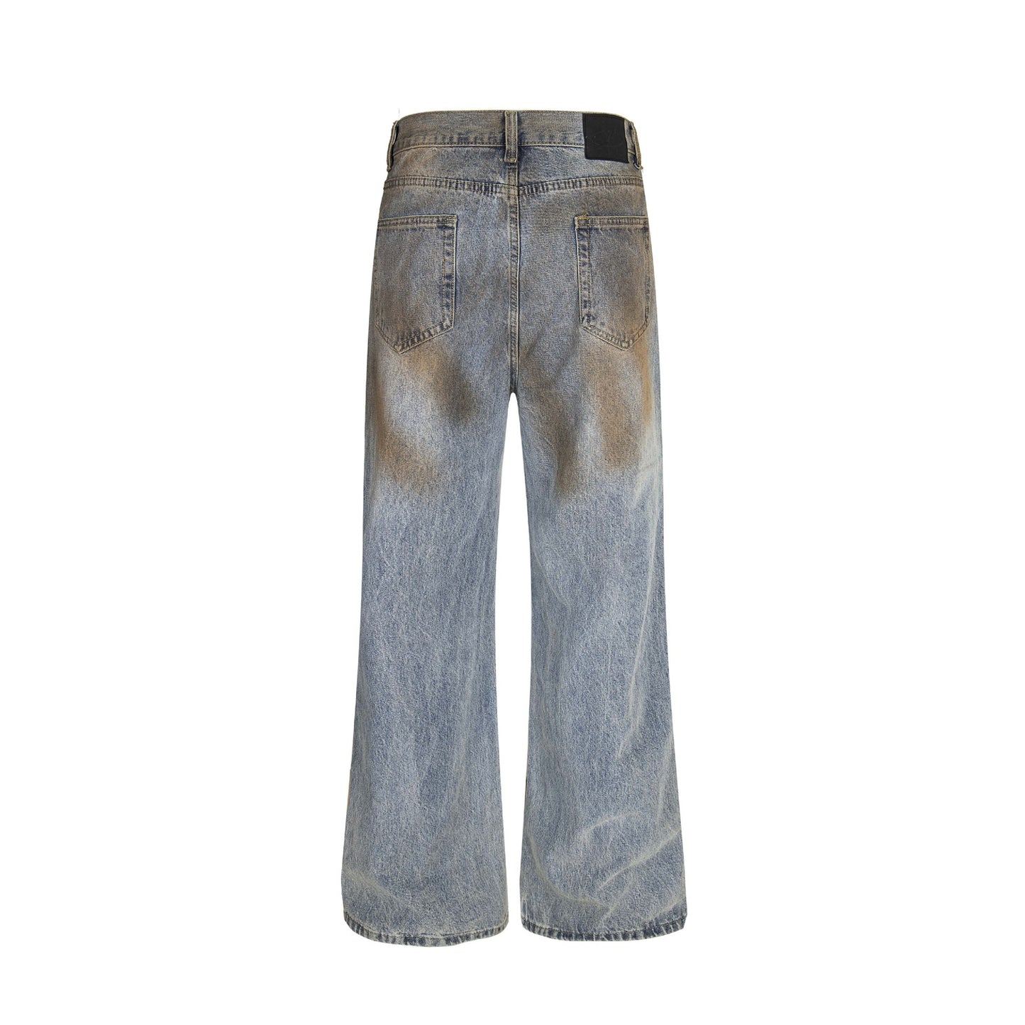 Retro Distressed Denim Pants - Loose Wide-Leg Trousers