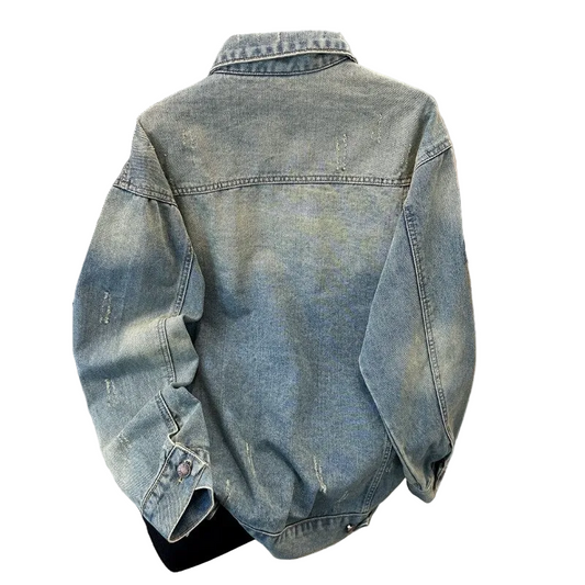 Men's Vintage Workwear Japanese Denim Jacket