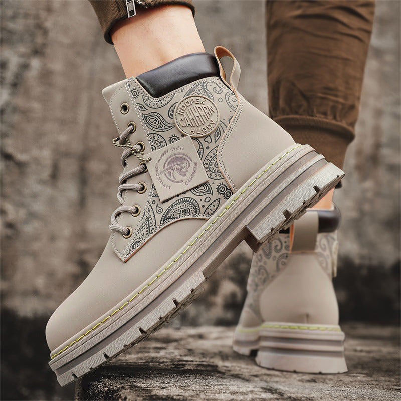 Men's High Top Boots - Outdoor Casual Workwear Shoes