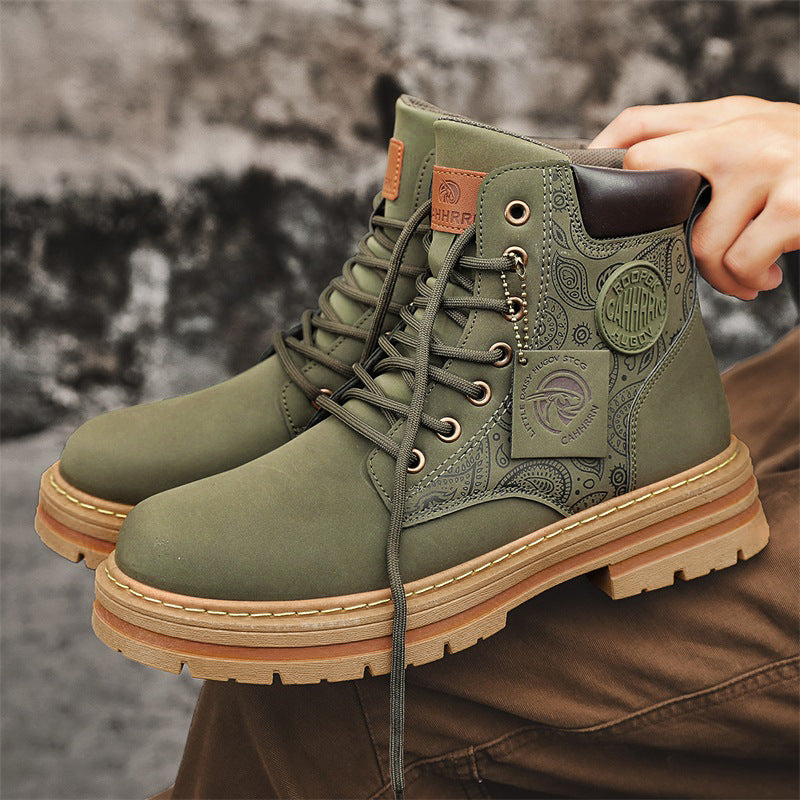 Men's High Top Boots - Outdoor Casual Workwear Shoes