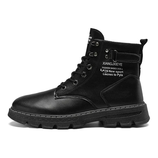 Men's High Top Workwear Boots -  Casual Leather Boots