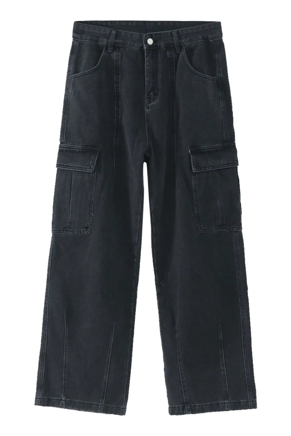 Premium Wide Leg Jeans with Pockets - Authentic Japanese Denim