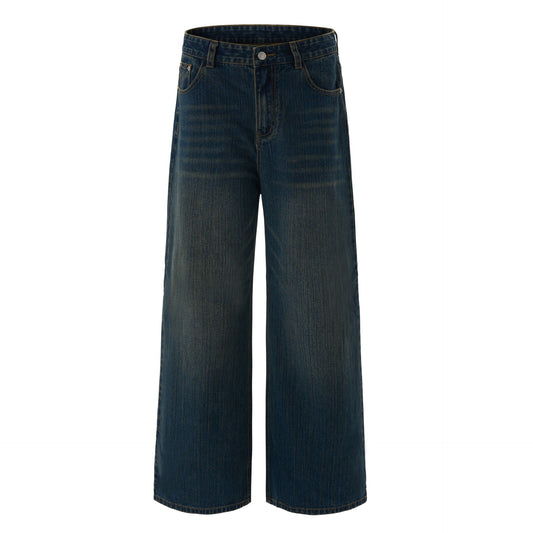 Premium Japanese Washed Denim Retro Long Pants