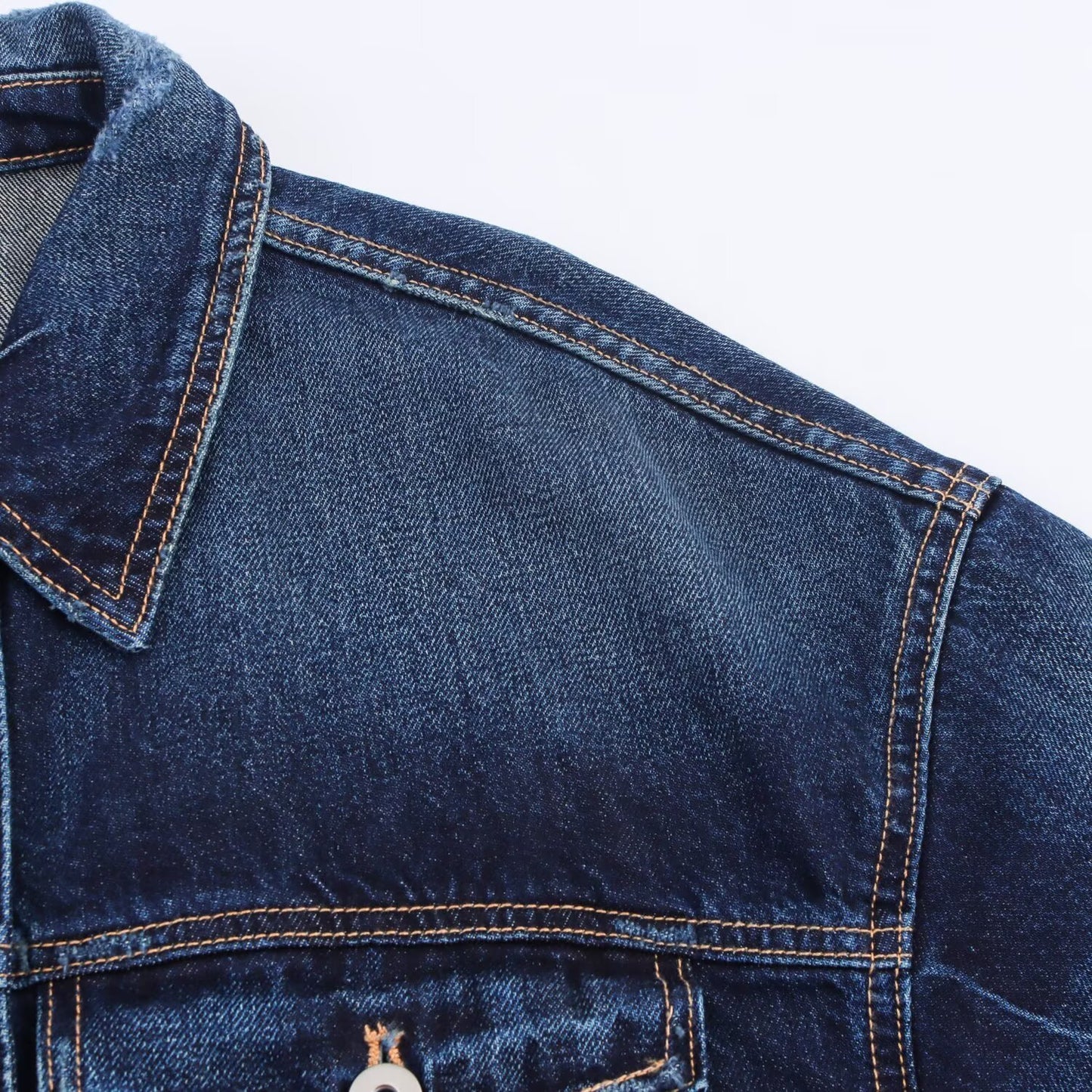 Single-Breasted Denim Shirt Jacket for Women