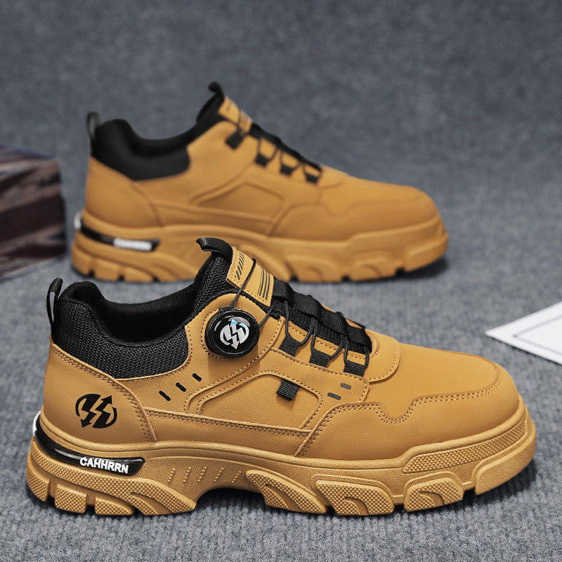 Low Cut Workwear Shoes for Men - Casual Leather Shoes