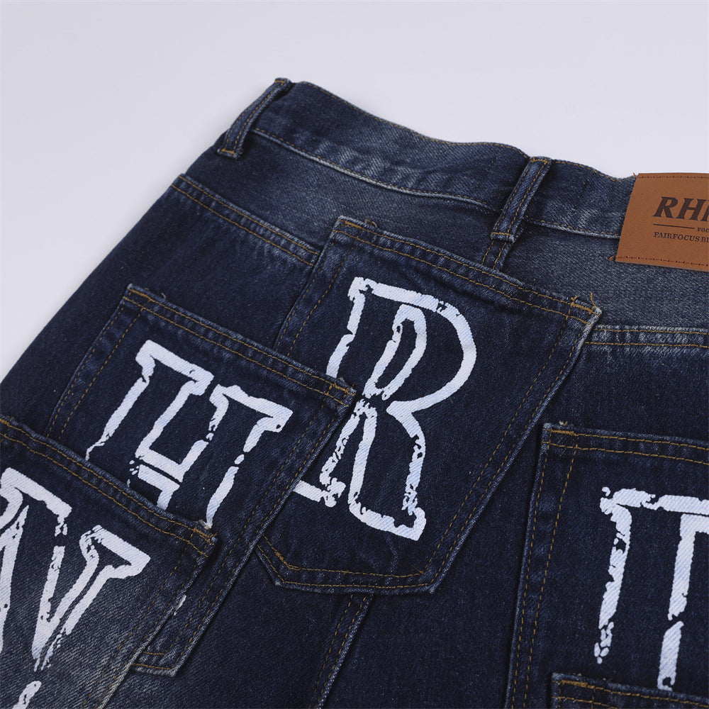 Denim Workwear Shorts — Casual Street Style with Pocket Details