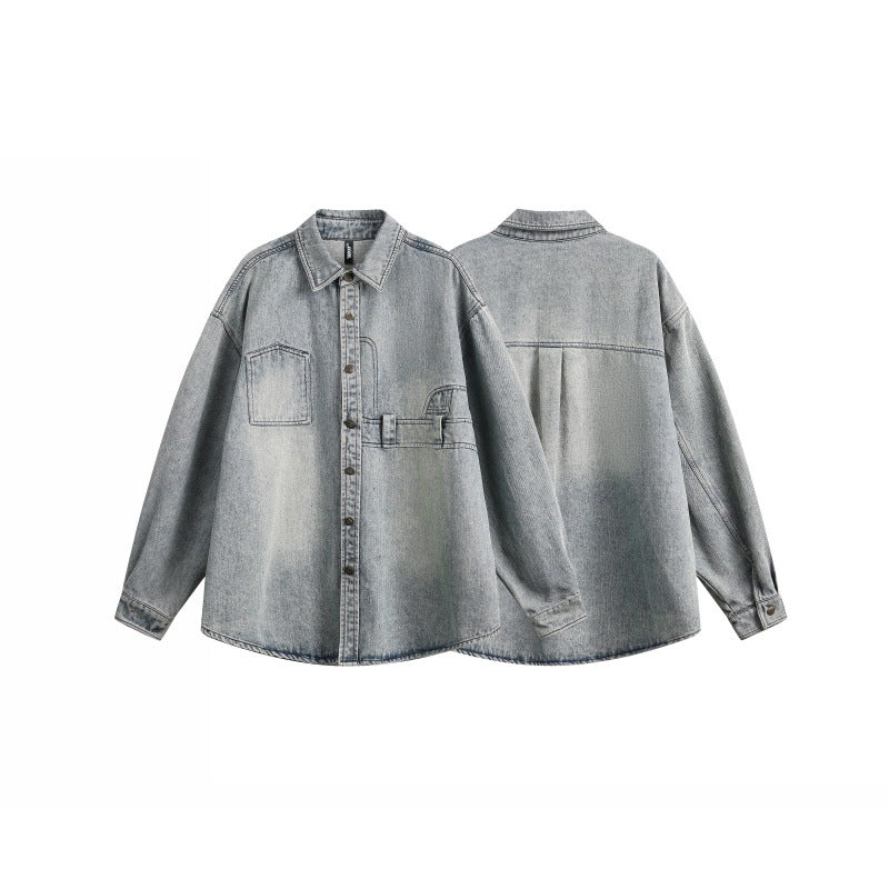 Laundry Workwear Denim Loose Fitting Shirts for Men and Women