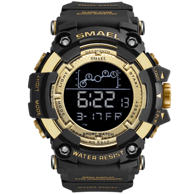 Waterproof Multifunctional Men's Sports Watch Trend Large Dial Electronic Watch