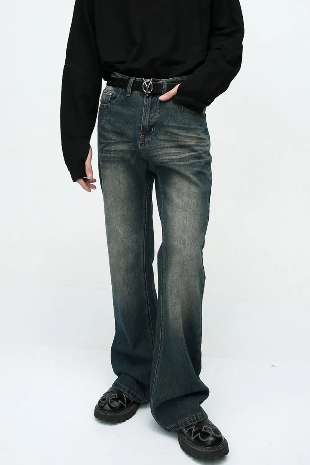 Premium Bootcut Jeans with Pockets - Japanese Denim