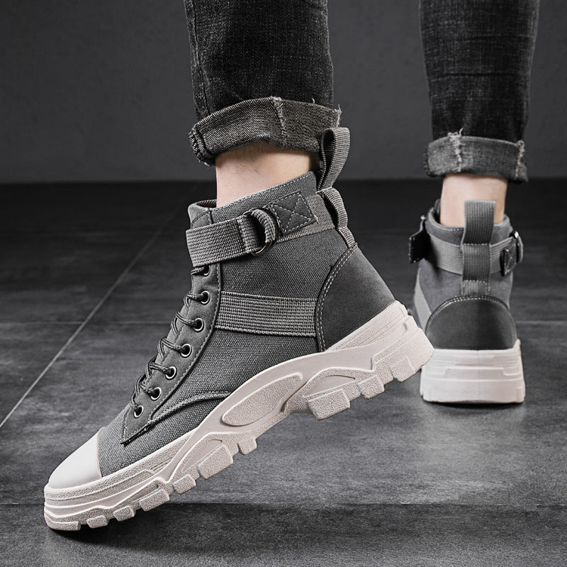 Men's Casual High Top Canvas Boots
