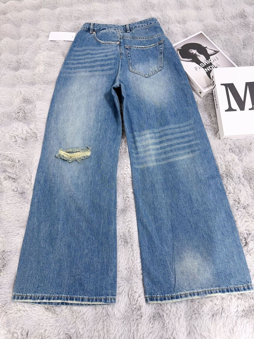 High Waisted Women's Denim Pants - Premium Japanese Craftsmanship