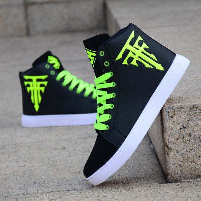 Men's Casual High Top Sports Shoes - Lace Up Running Sneakers