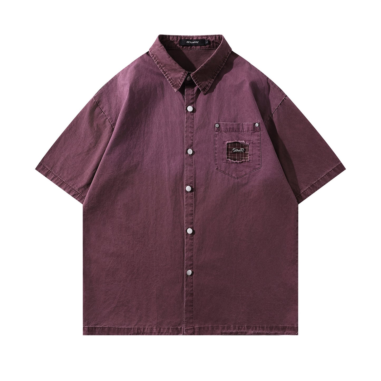 Unique Design Work Shirt for Men - Short Sleeve Casual Top