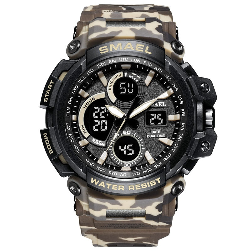 Men's LED Digital Military Sports Watches - Waterproof - Camo
