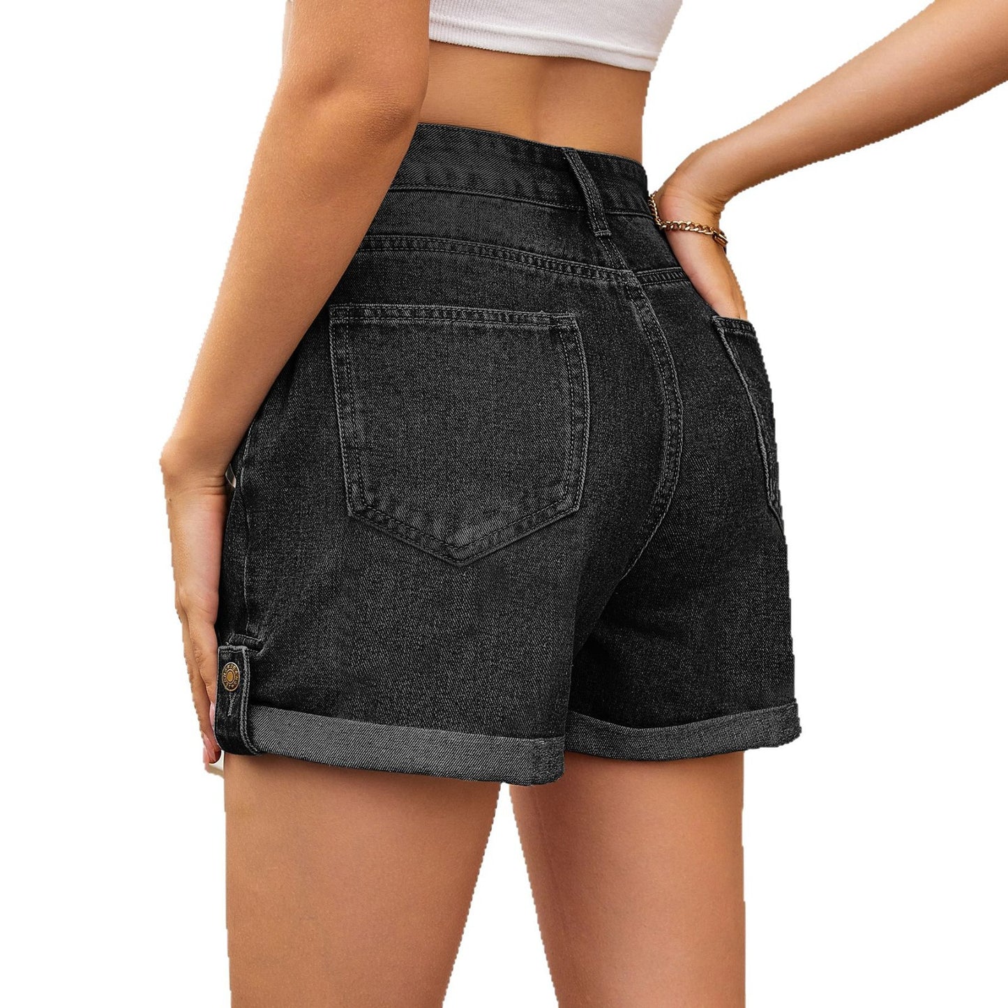 European and American Style Denim Versatile Shorts and Hot Pants for Women