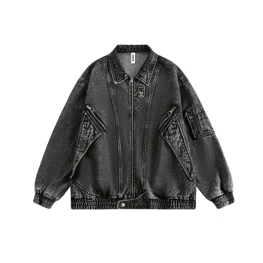 Street Style Workwear Short Denim Jacket