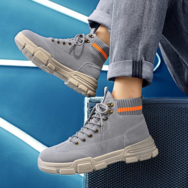 Men's Retro High-Top Boots Work