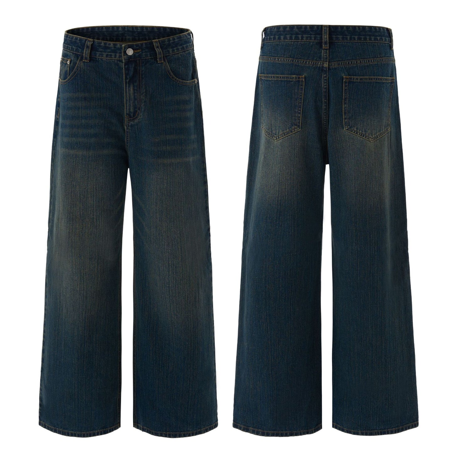 Premium Japanese Washed Denim Retro Long Pants