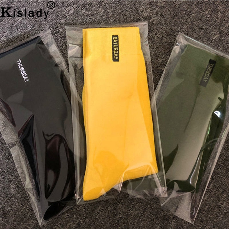 Men's Colorful 7 Day Socks Week