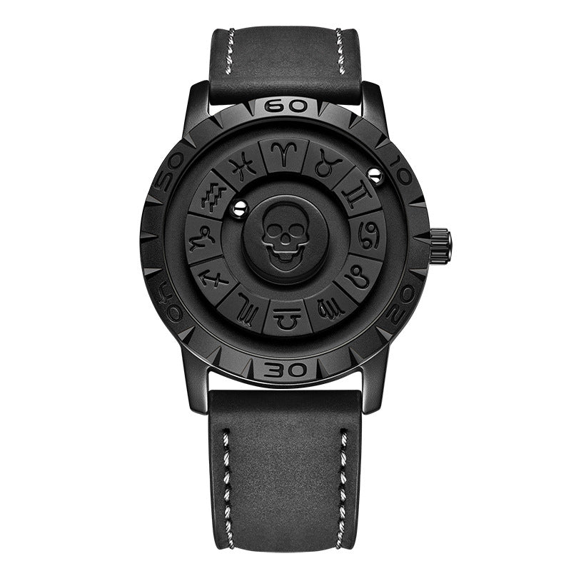 Skull Head Men's Multi-Functional Waterproof Quartz Watch