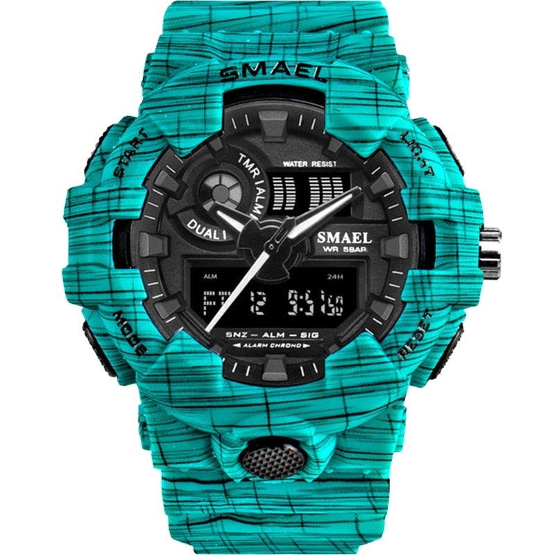 Men's Sport Military Watch - Digital LED 50m Waterproof Up To 50m