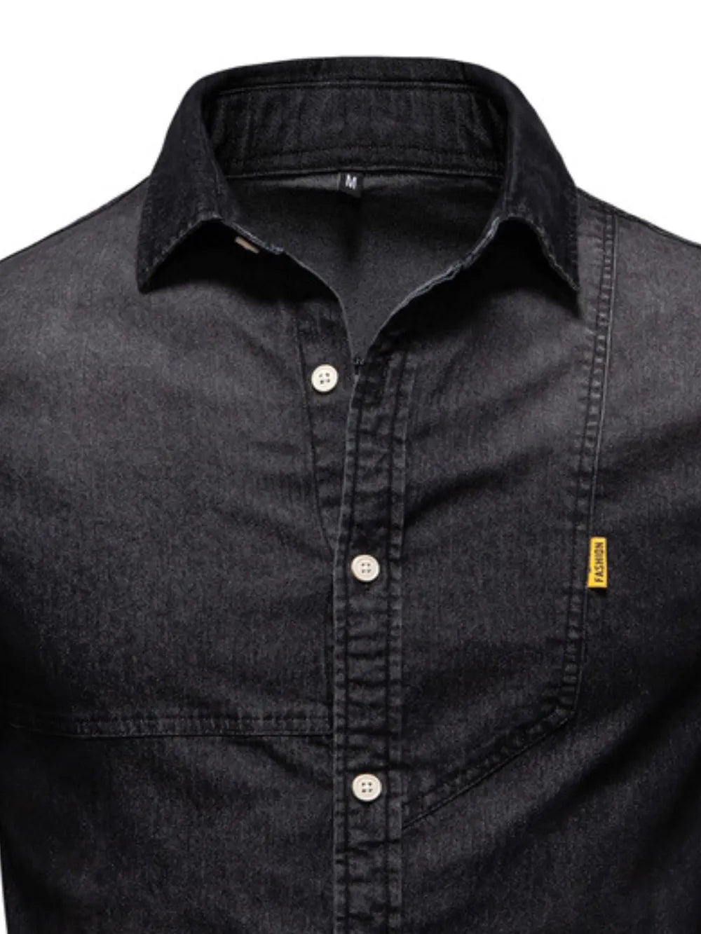 Men's Button Down Collared Neck Denim Shirt