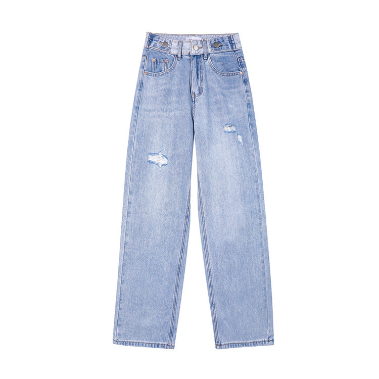 Wide Leg Jeans for Women - Loose High Waist Straight Pants