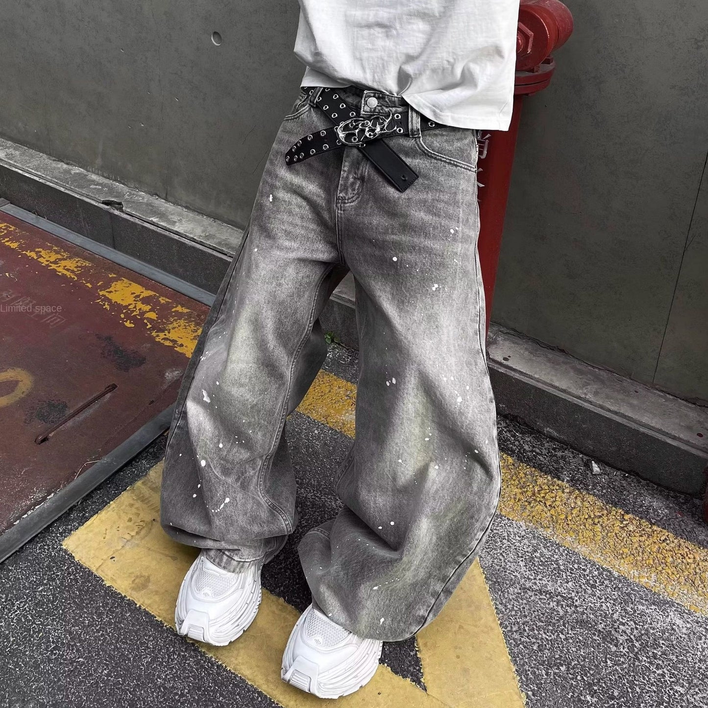 Splash Ink Washed Denim Jeans