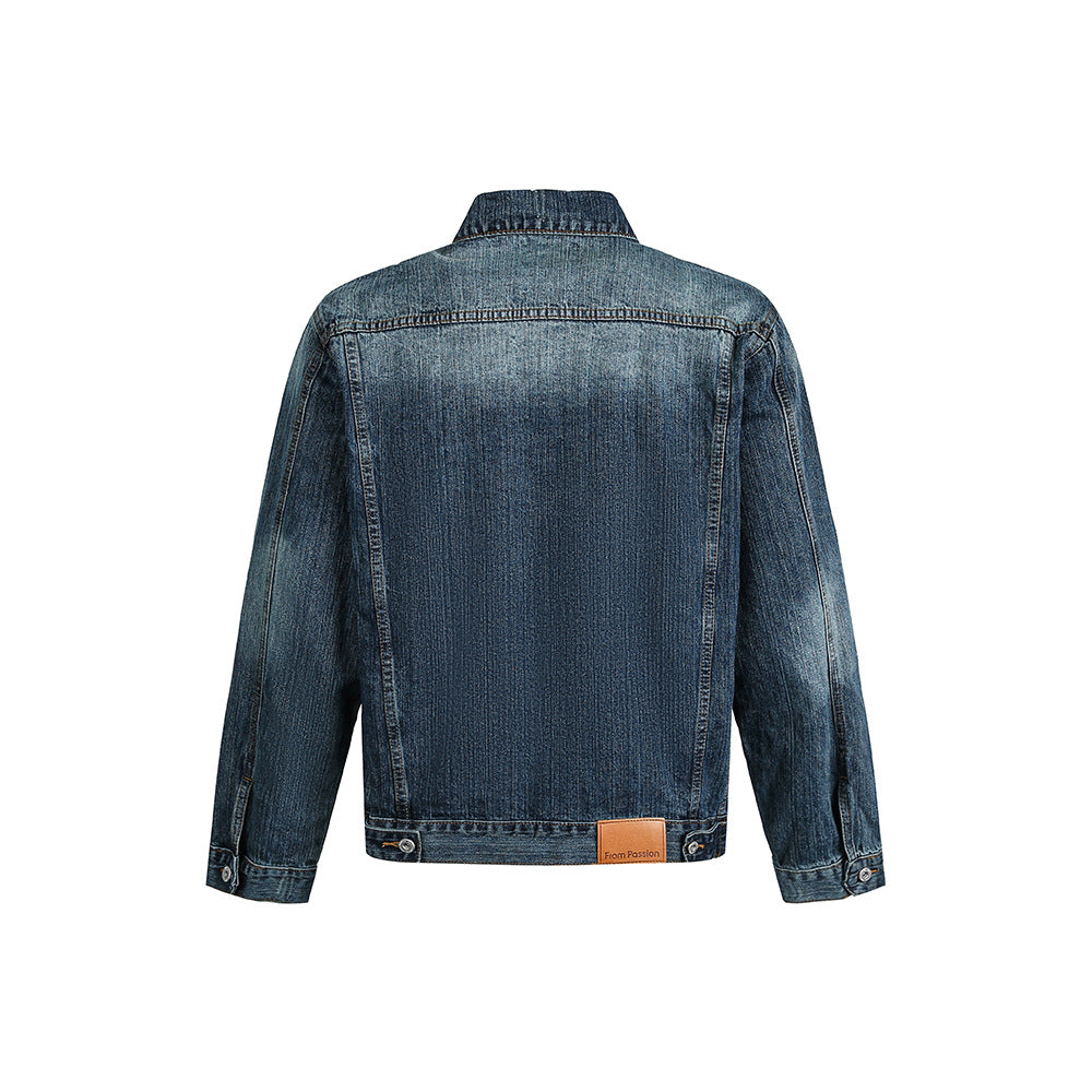 Washed Distressed Loose Casual Short Denim Jacket