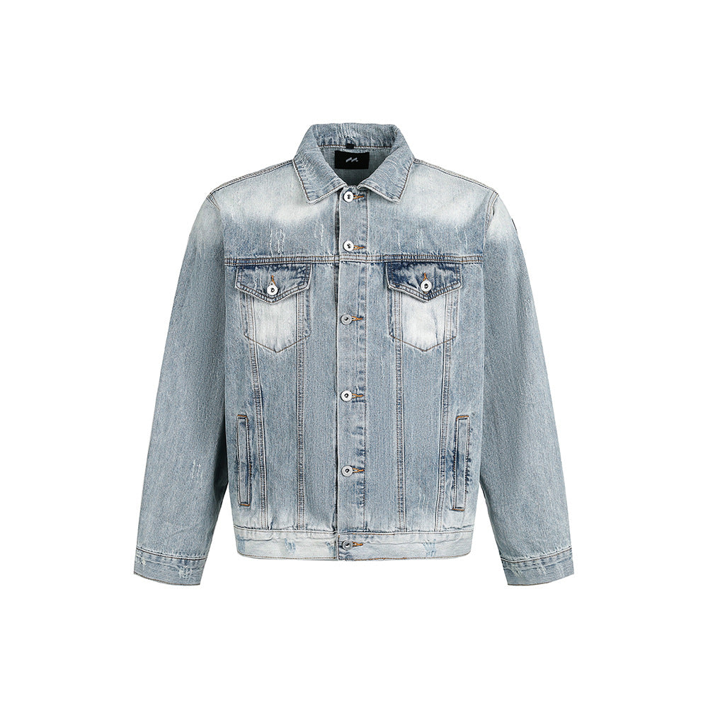 Washed Distressed Loose Casual Short Denim Jacket