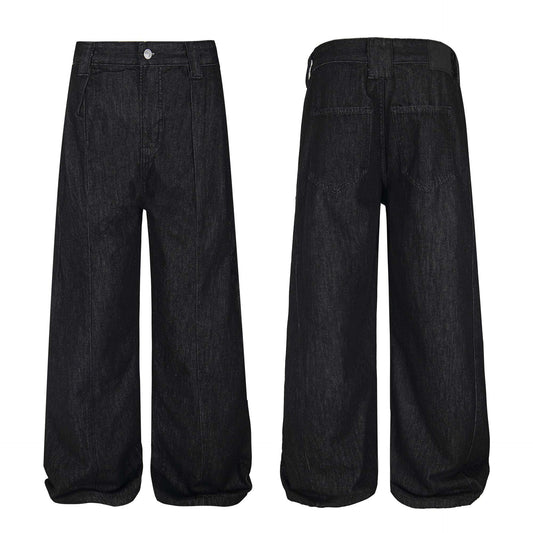 Pleated Denim Pants