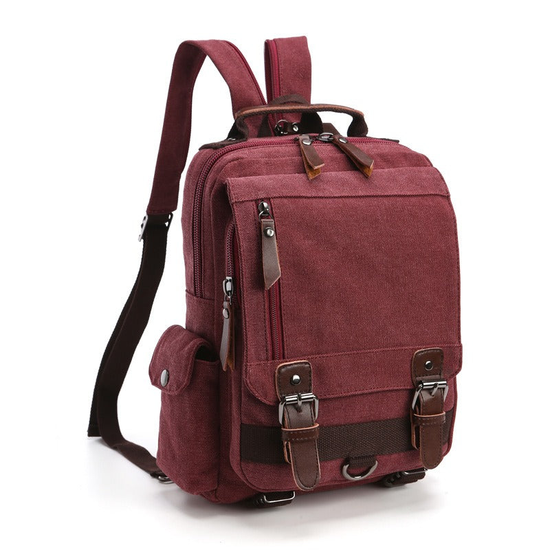 Canvas Backpack For Men Travel Laptop Rucksack Durable Everyday Use