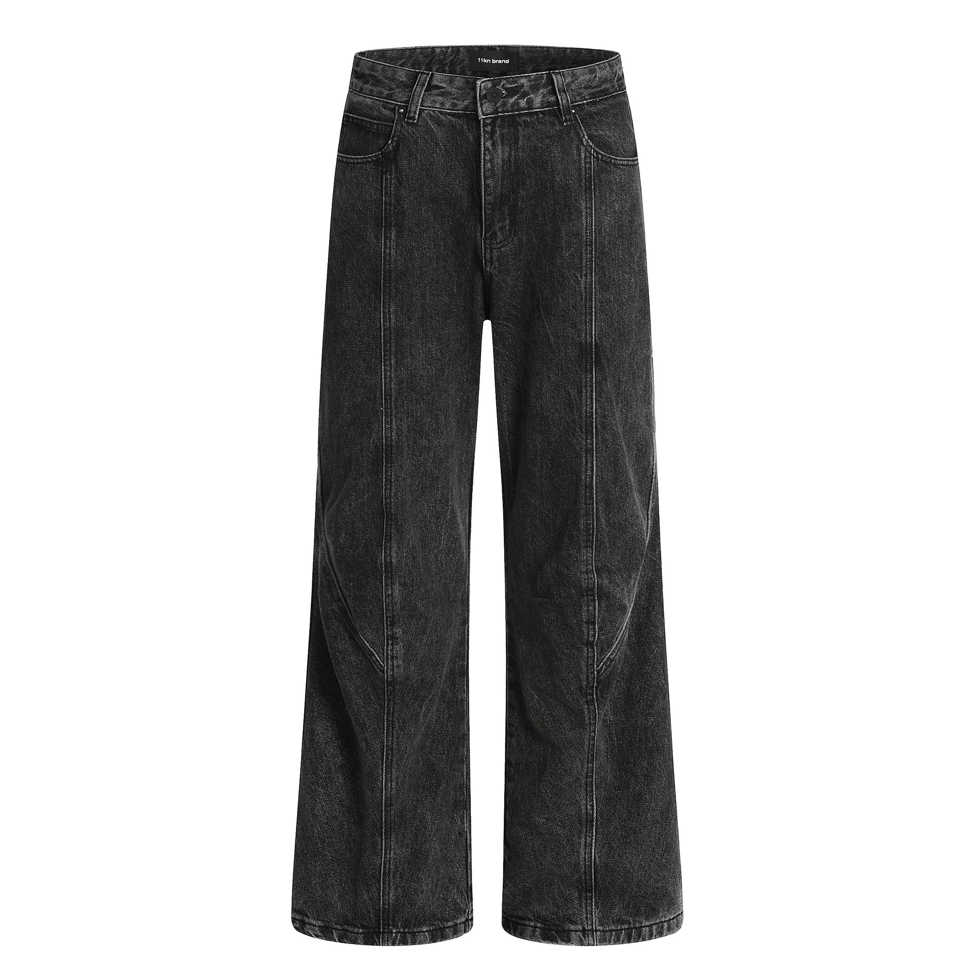 Men's and Women's Water-Washed Faded Flared Denim Pants