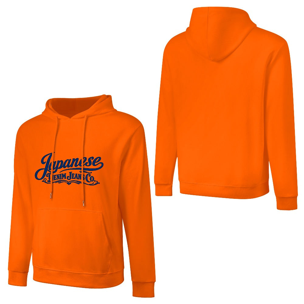 Japanese Denim Jeans Pure Cotton Hoodie - Orange