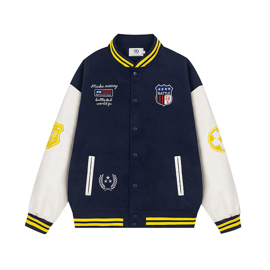 Emblem Embroidered Varsity Jacket