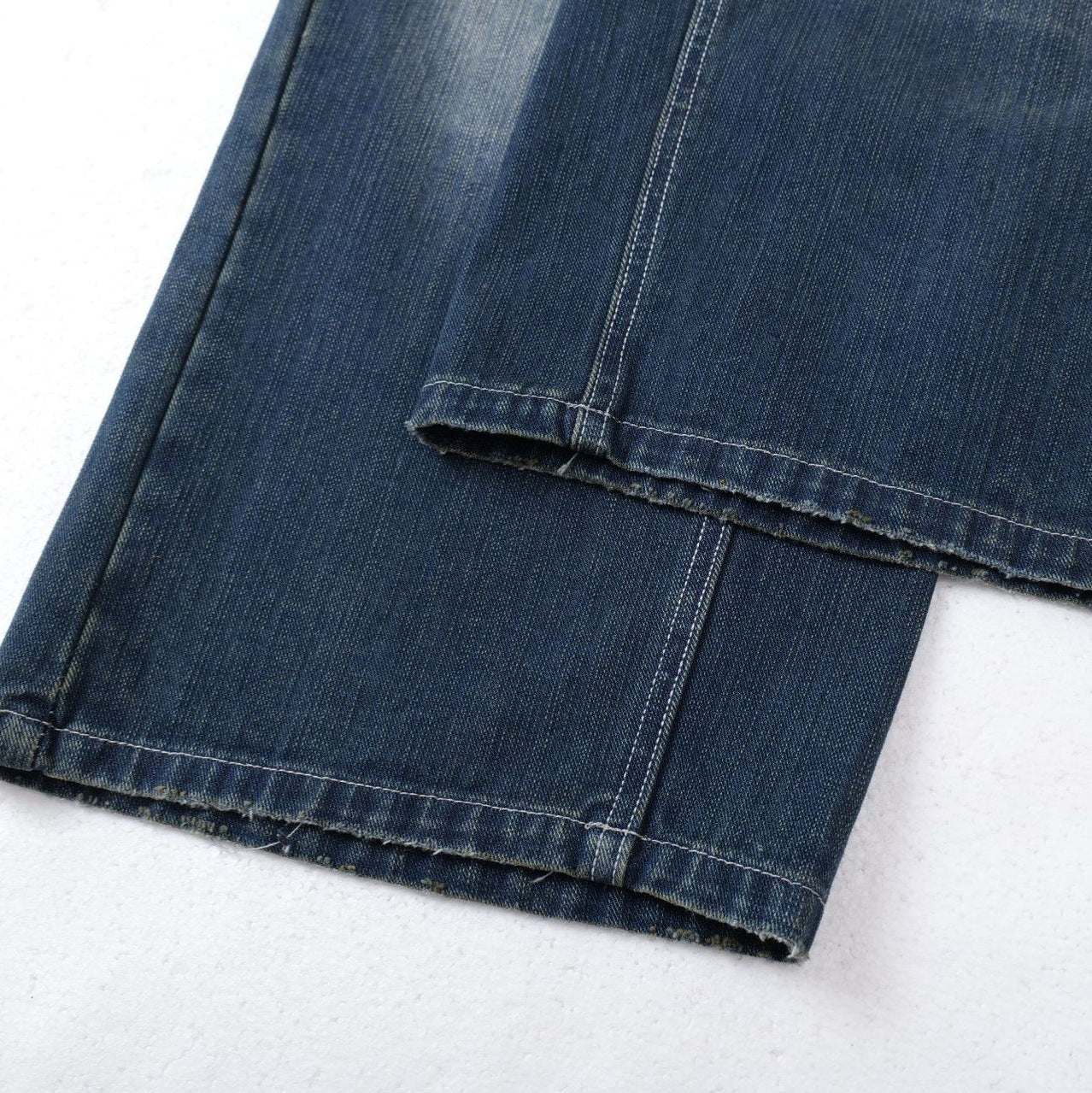 High-Street Unique Design Patchwork Denim Long Pants