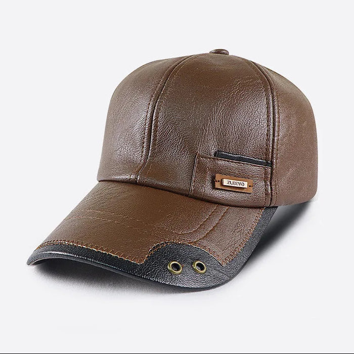 Leather Baseball Cap