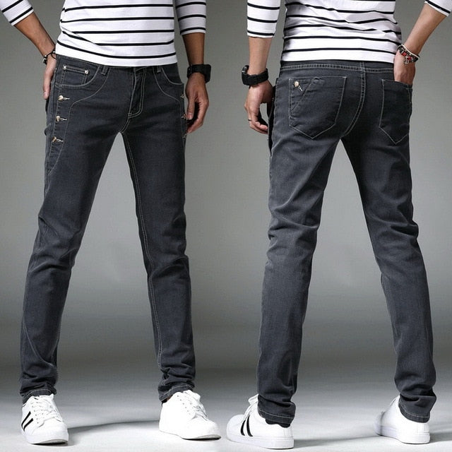 Distressed High-Quality Denim Skinny Jeans for Men