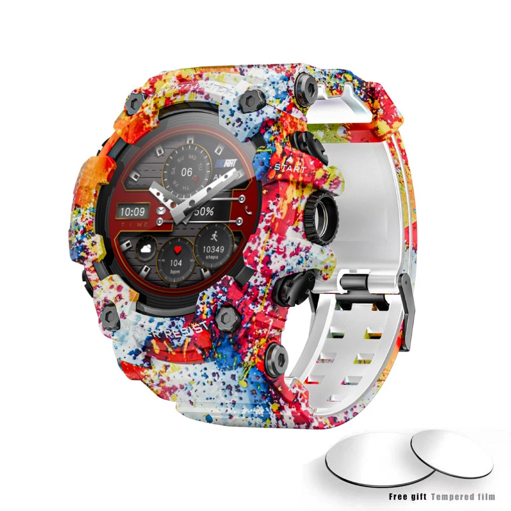 Outdoor Sports Smartwatch – Bluetooth, Compass, Music, Flashlight