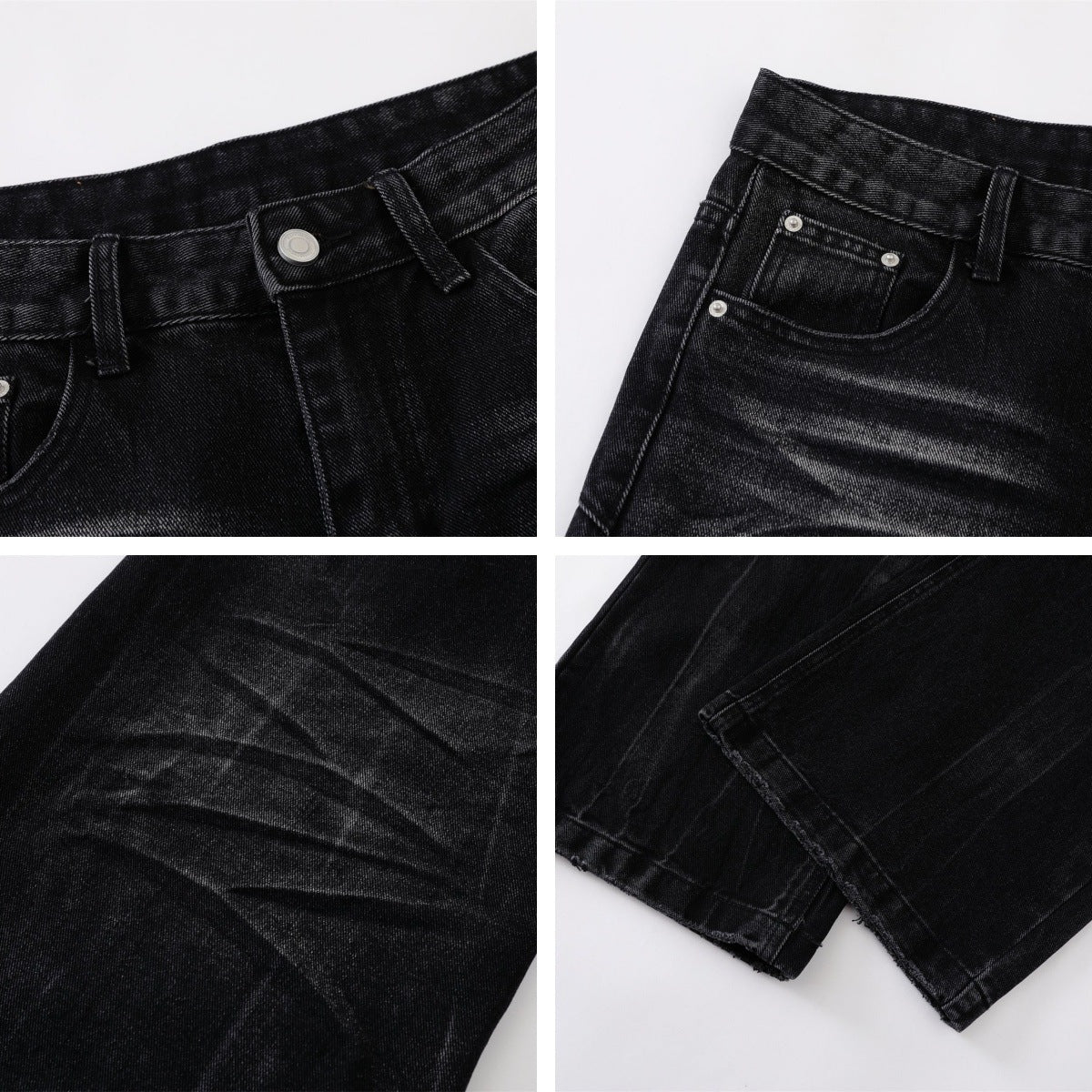 Men's Vintage Loose Fit Faded Denim Pants