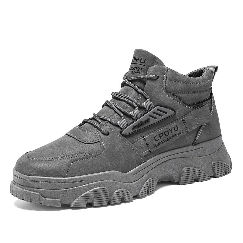 High Top Workwear Shoes for Men - Anti Slip and Wear-Resistant