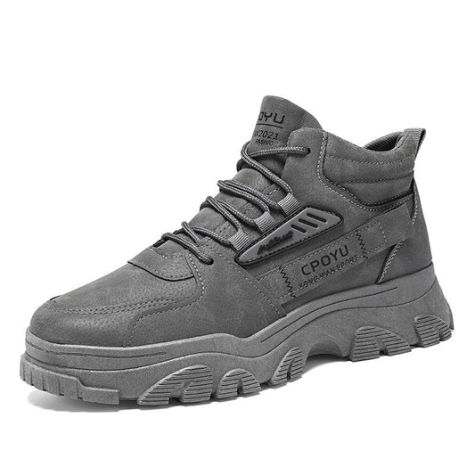 High Top Workwear Shoes for Men - Anti Slip and Wear-Resistant