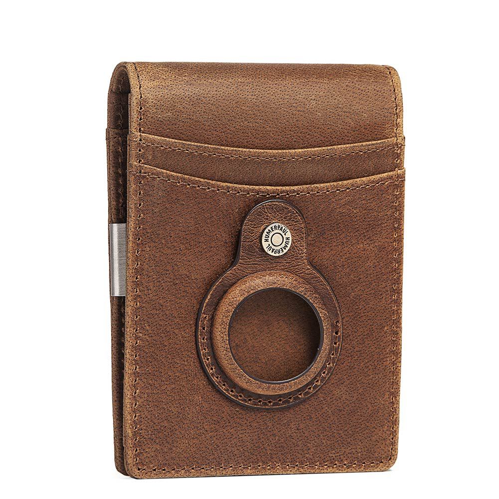 Anti-Magnetic Change Clip - Cowhide Leather and Airtag Enabled