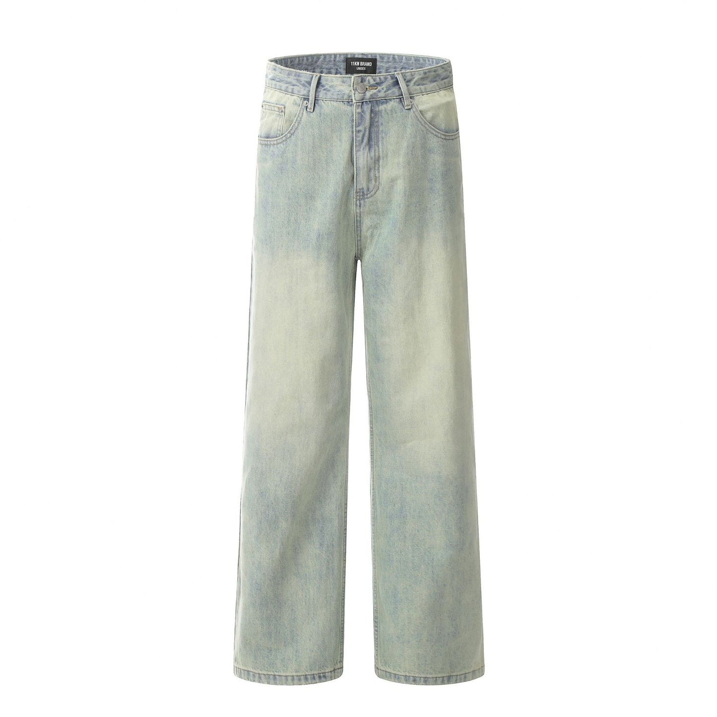 Light Blue Denim Pants for Men and Women – Stylish Slimming Casual Loose Long Pants