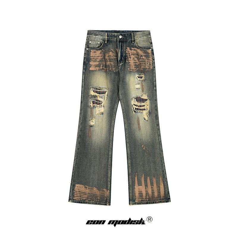 High-Street Unique Design Denim Trousers