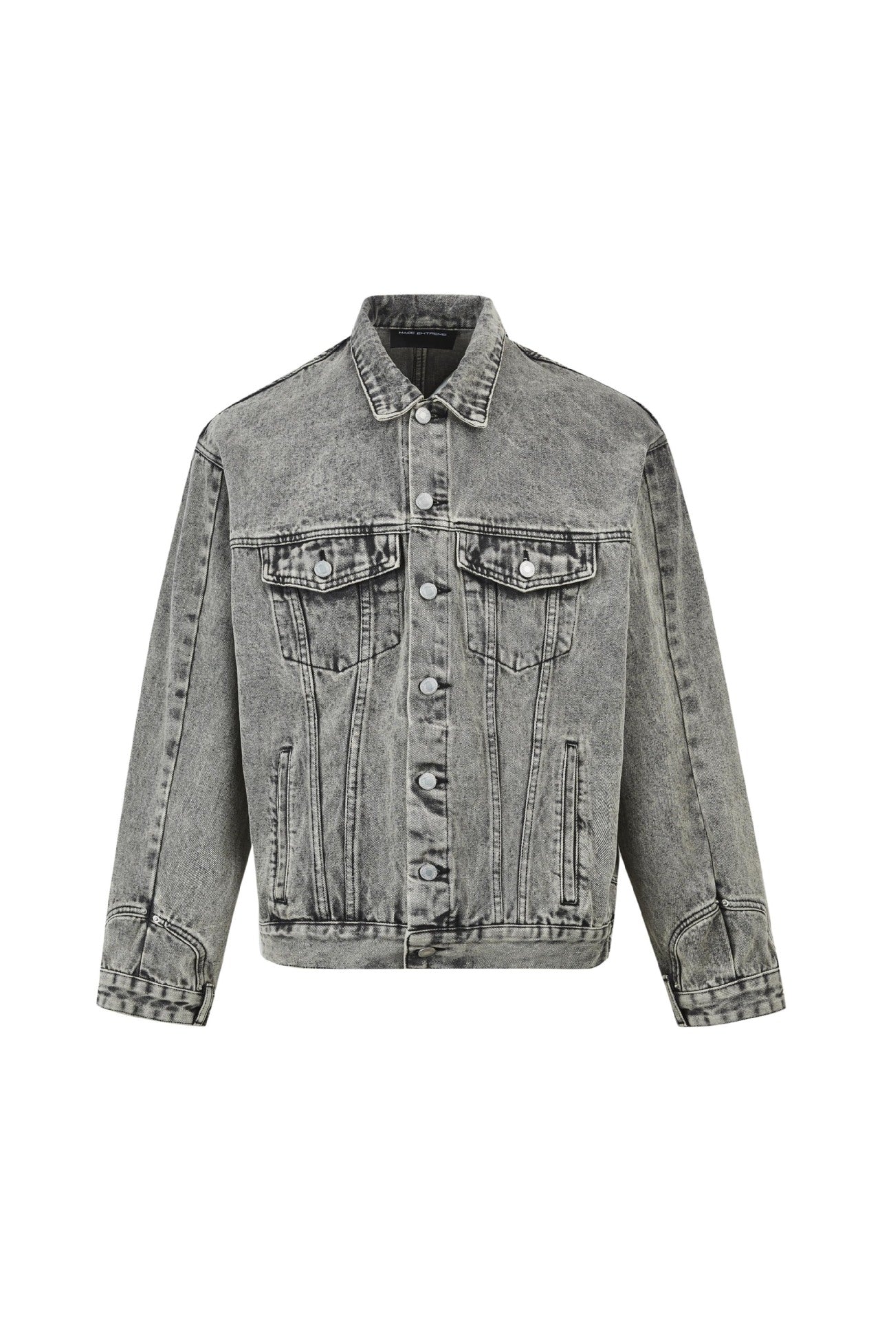 Street Heavy Washed Reverse Stitching Denim Vibe Outerwear