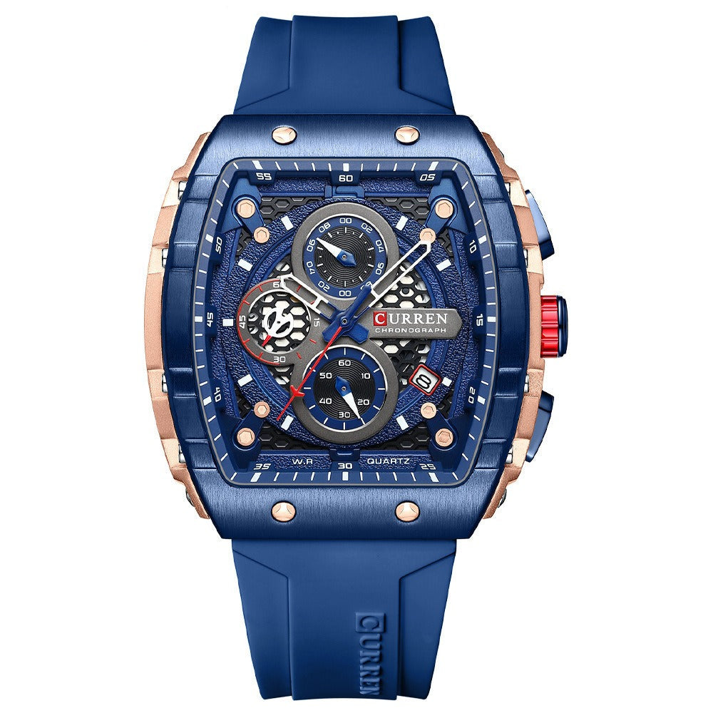 Men's Waterproof Quartz Calendar Multifunctional Watch