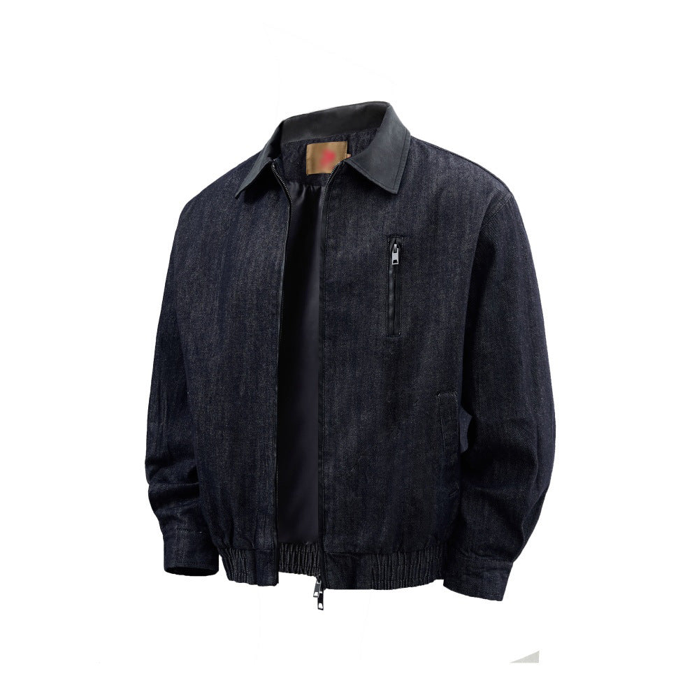 Men's Zip Front Denim Jacket