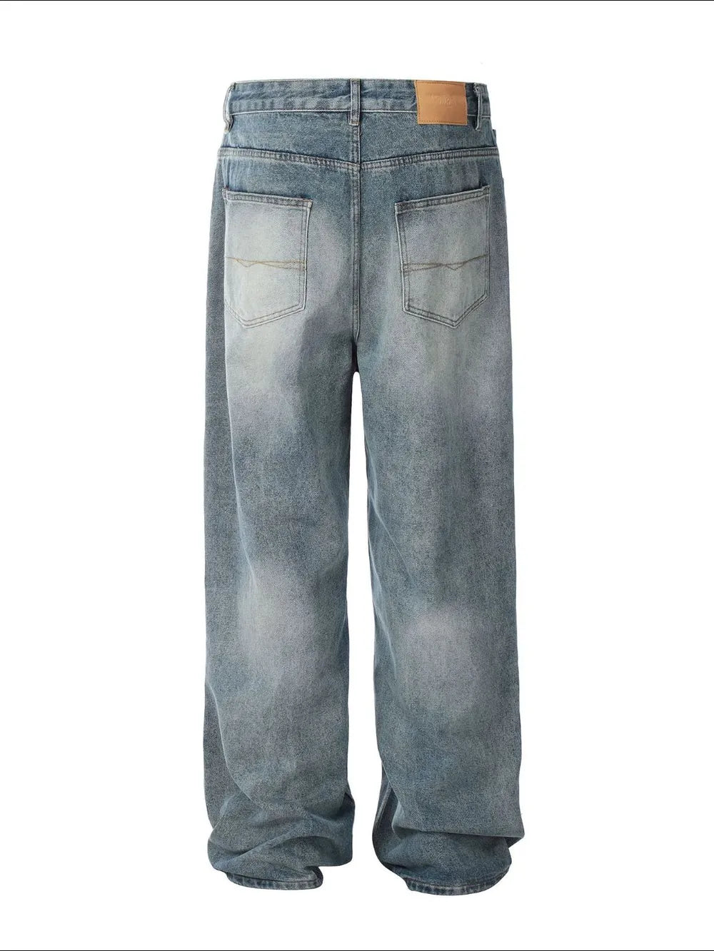 Men's Washed Straight Jeans - Premium Japanese Denim