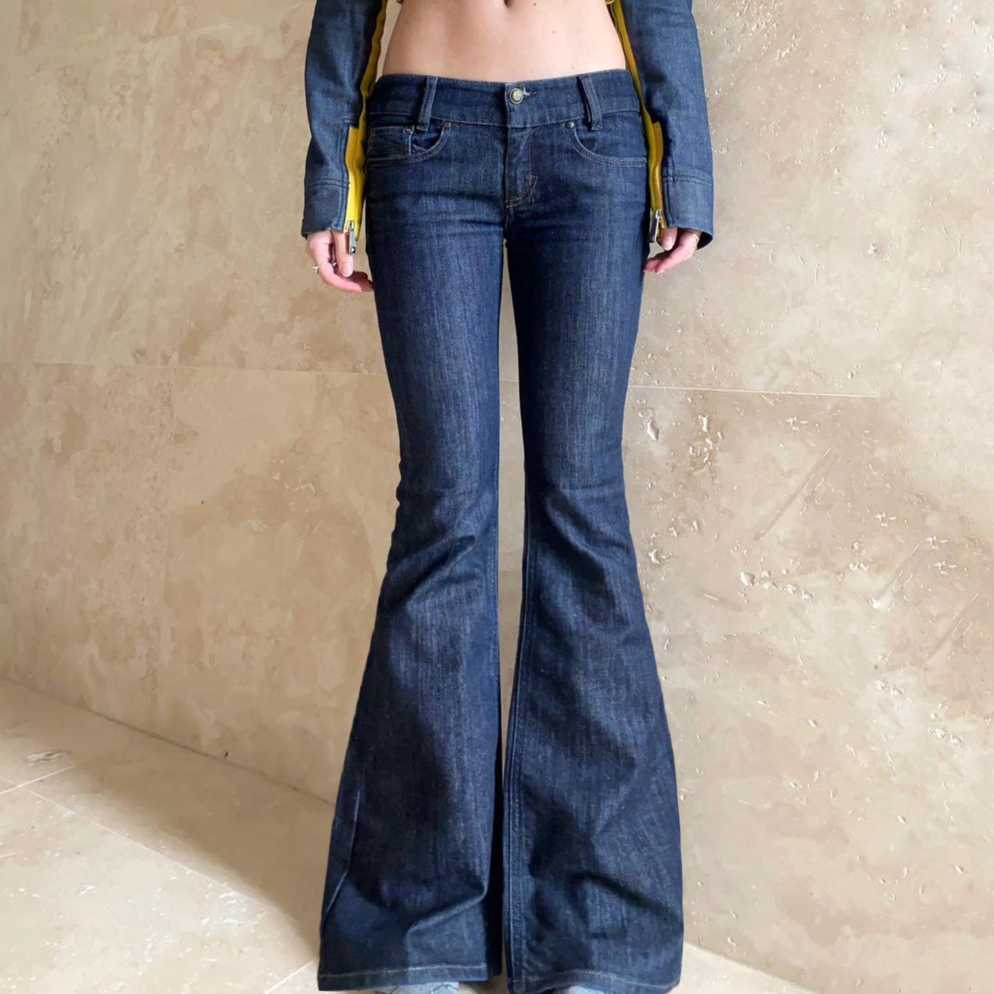 Washed Blue Spicy Girl Low Rise Jeans